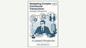 Draw an image for "Navigating Complex Commercial Transactions: A Lawyer’s Perspective – Apex Law Office LLP"