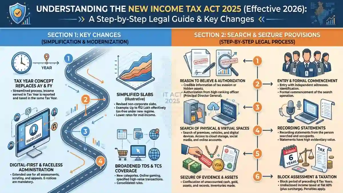 New Income Tax Act 2025 (Effective 2026): Key Changes & Search & Seizure Provisions
