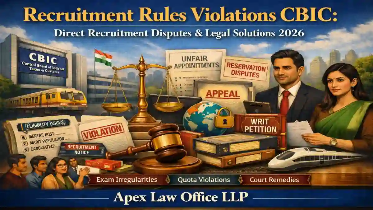 Recruitment Rules Violations CBIC: Direct Recruitment Disputes & Legal Solutions 2026