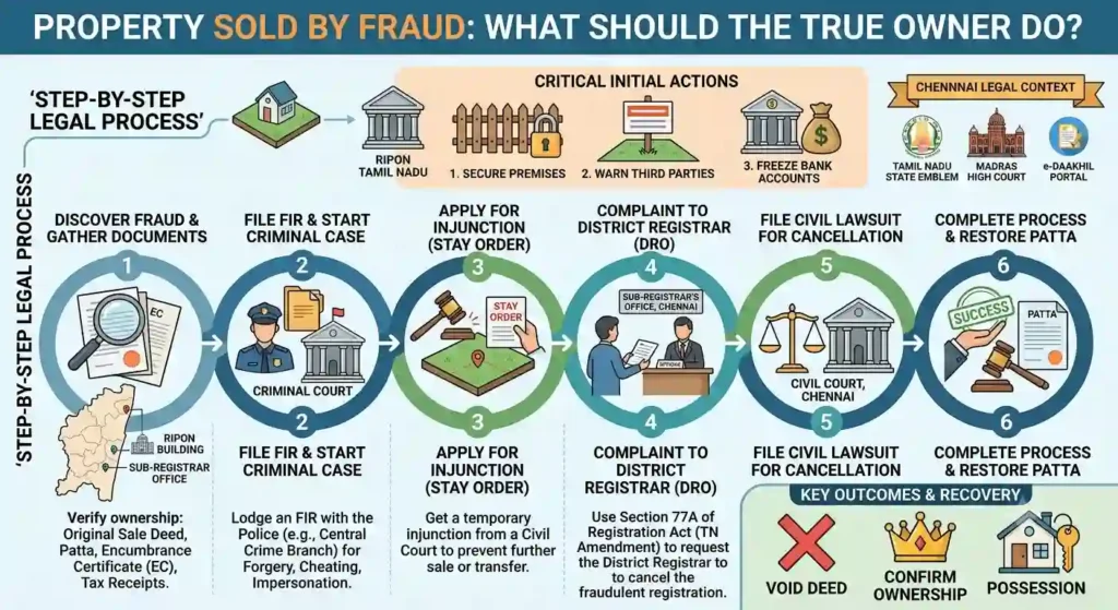 Property Sold by Fraud: What Should the True Owner Do?
